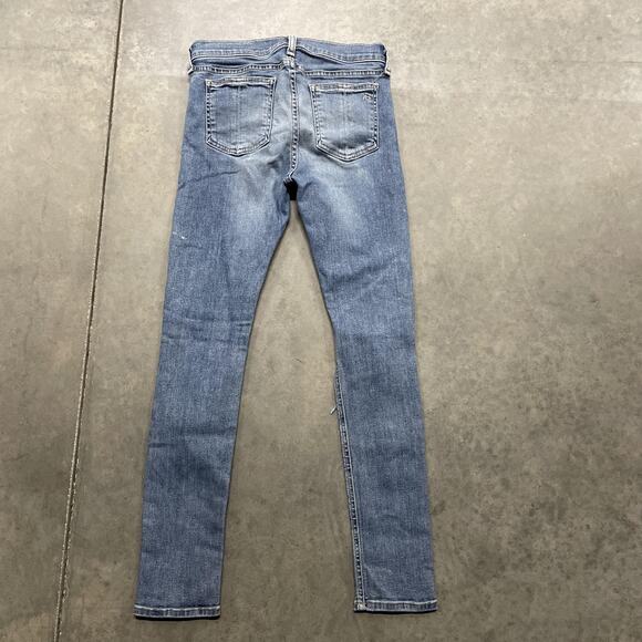 rag & bone/JEAN Capri Jeans Womens 25 Blue Light Wash Distressed Ripped Skinny - Picture 9 of 9
